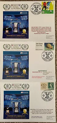 Bradford City V Swansea City Capital One Cup Final  2013 Dawn First Day Cover X3 • £7.95