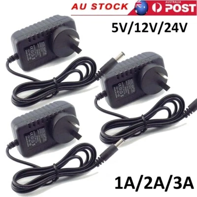 $7.58 • Buy 5V 12V 24V Power Supply Adapter 3A 2A 1A AC DC Transformer For  LED Strip Light