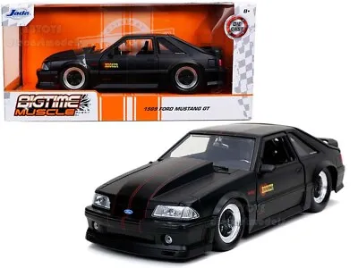 1989 Ford Mustang Gt  Hooker  Matt Black 1/24 Diecast Model Car By Jada 32304 • $30.99