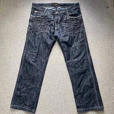 Vintage South Pole Jeans Mens Size 40 X 31 Blue Dark Wash Straight Leg Denim • $20.97