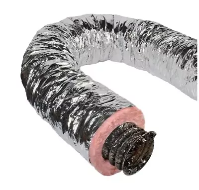 R8 7” Silver Flex Duct Insulated Quiet Flex 25' • $80