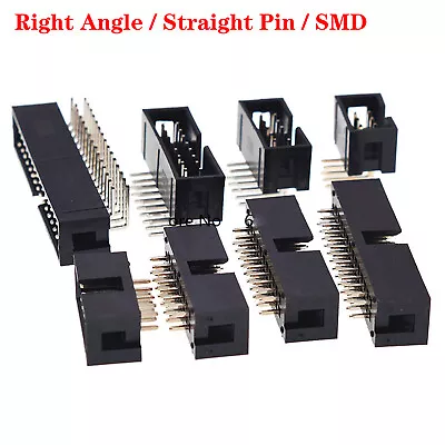 IDC Right Angle/SMD/Straight Pin PCB Boxed Header Connector 1.27mm-6 To 50 Ways • £110.10