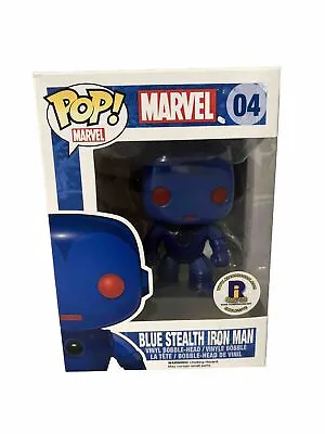 Rare - Blue Stealth Iron Man Bobblehead Funko Pop! No. 04 Marvel - FREE POSTAGE • £25.99