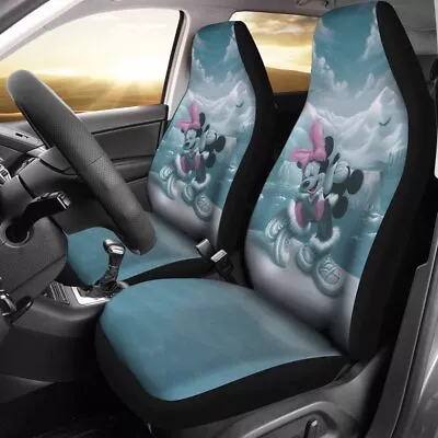 Mickey Hugging Minnie Mouse Ears Couple Love Forever Car Seat Covers • $49.45