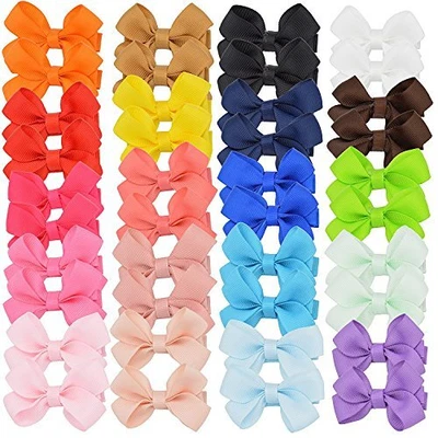 $19.27 • Buy Toddler Baby Girl Bows Clips - Small Clip In Bows For Fine Fair, Fully Ribbon 