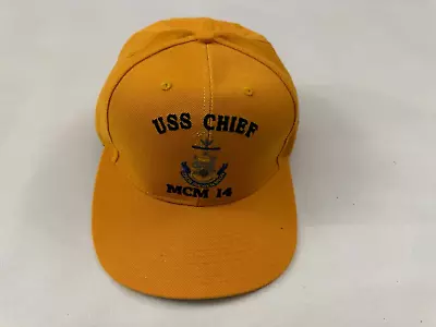 USS CHIEF MCM 14 ETT The Corps US YELLOW Baseball Cap One Size • $27.99