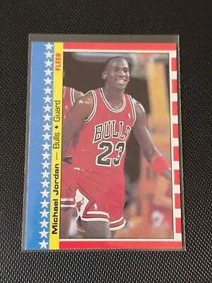 1987 Fleer Basketball Michael Jordan Sticker Card #2 • $150