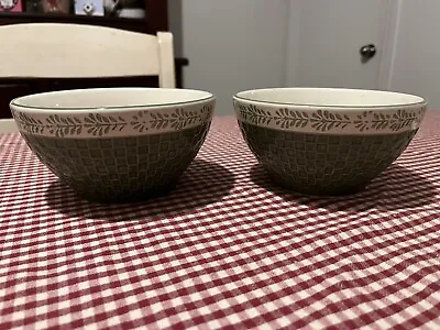 Pfaltzgraff Circle Of Kindness Set Of 2 Cereal Soup Bowls • $20