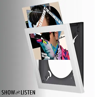 Snap Show &Amp; Listen Art Vinyl Record Display Frame White #16Fp1022 • $31.56