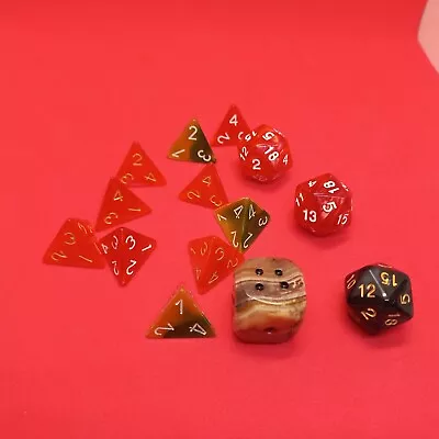 15 X Mixed Dice For DND MtG Warhammer. Coloured D6 Is Made From AFGHAN QUARTZ • $10