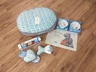 Me To You I Love My Dog Bowls X2 Feeding Mat Oval Dog Bed & Toys Bundle • £18