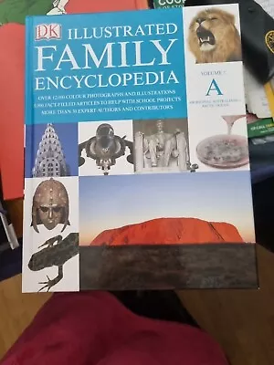 DK Illustrated Family Encyclopedia Volume 1 A - Hardback Book • £3