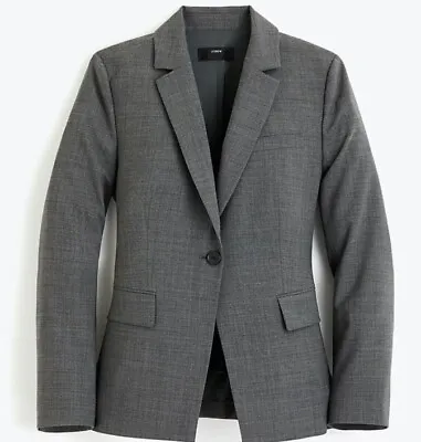 J. CREW Slim Single Button Blazer In Everyday Wool Size 0 NWT $198 K5955 • $72.50