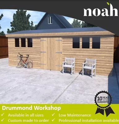 16x10 'Drummond Workshop' Heavy Duty Wooden Garden Shed/Workshop/Summerhouse • £1945