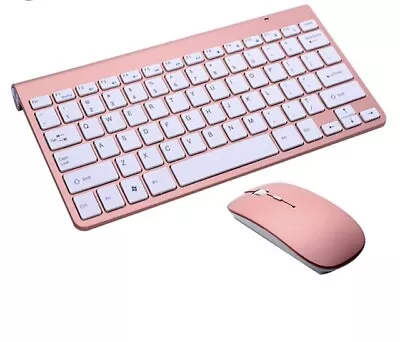 2.4G Wireless Keyboard And Mouse Mini Multimedia Set For Laptop Mac With USB Rec • $15