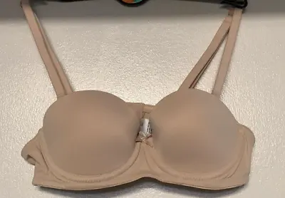 Brand New Ex M&S Padded Underwired Multiway Strapless Bra Almond 40C • £12.99