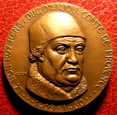 $85.02 • Buy French King Le Bon Roy René City Of AIX EN PROVENCE Medal By VEZIEN