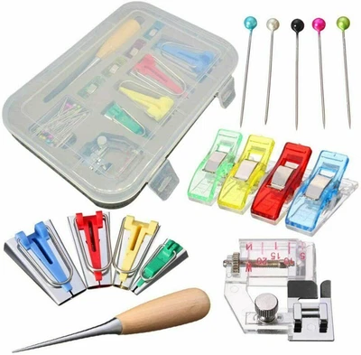 $13.99 • Buy 60Pcs Fabric Bias Binding Tape Maker Kit Binder Foot For Sewing & Quilting Tool