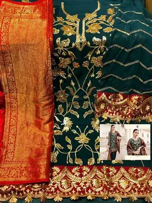 £33 • Buy Salwar Kameez Suit Designer Indian Dress Pakistani Anarkali PartyWear Unstitched