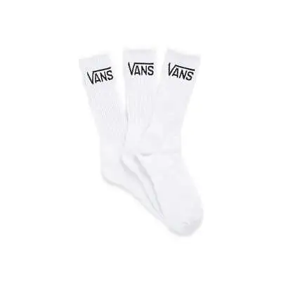 Vans Classic Crew Stylish & Comfortable Socks (3 Pack) White • $22.99