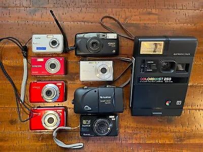 Digital/Film Camera Lot: Kodak Casio Fujifilm Polaroid As Is For Parts/Repair • $17