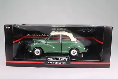 LE983 MINICHAMPS 150137031 Car 1/18 1:18 Morris Minor Almond Green Convertible • £153.63