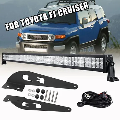 52 Inch LED Light Bar + Roof Mounting Brackets For For Toyota FJ Cruiser 2007-14 • $139.59