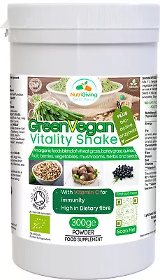 Vitamin C Energy Shake With 35 Green Foods For Energy Immunity Cleansing Detox • £24.99