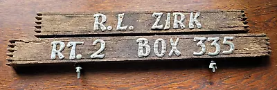 Vintage Wood Mailbox Topper Address Sign Zirk Decorative Wall Hanging Retro • $19.99