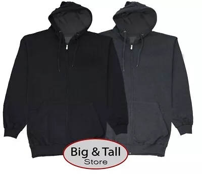 Big & Tall Men's ROCXL Midweight Fleece ZIP HOODIE Jacket 3XL - 6XL 2XLT - 5XLT • $38.95