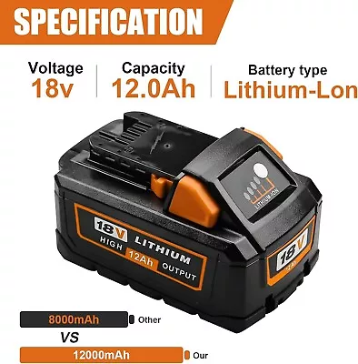 Replace For Milwaukee  12.0 AH 18V Lithium Extended Capacity Battery 48-11-1890 • $59.99