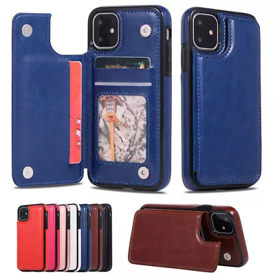 $12.09 • Buy Leather Flip Card Holder Case Cover For IPhone 6 7 8 X Xr 11 Pro Xs Max SE 2020