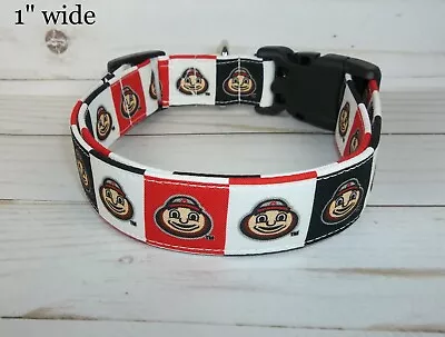 Ohio State Buckeyes Terri's Dog Collar Custom Made Adjustable Fabric #2 • $8.99