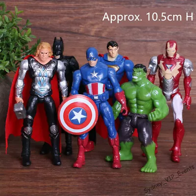 6 Superheros The Avengers Figures Toy Display Cake Toppers Boys Party Gift • $17
