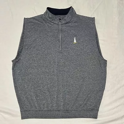 FootJoy Performance 1/2 Zip Vest Men’s XL Charcoal Golf Pullover Lighthouse Logo • $39.50