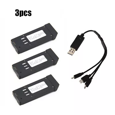 3pcs 3.7V 500mAh Liop Batteries For RC Quadcopter Drone E58 S168 JY019 L800 • $19.19