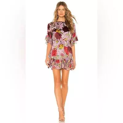 Alice + Olivia Katrina Purple Floral Dress Size 4 • $100