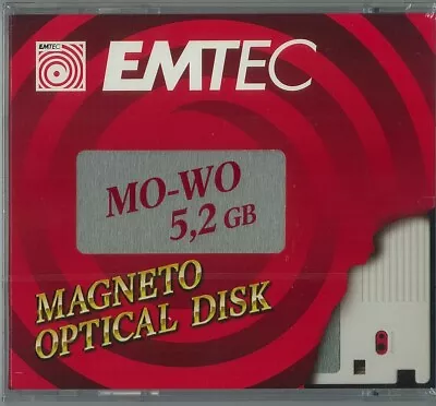 Emtec 5.25  WORM Magneto Optical Disk 5.2GB 2048B/S MO (345615EUW) • $15.95