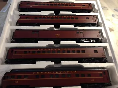 MTH Premier O Scale PENNSY 70' STREAMLINED 5-CAR PASSENGER SET20-65135 • $359.99