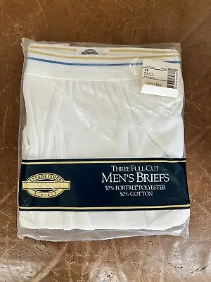 Vintage Men's Towncraft White Underwear Briefs Full Cut J C Penny • $52