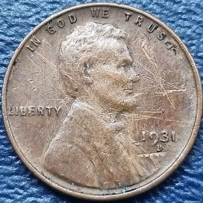 1931 S Wheat Cent Lincoln Penny 1c Circulated Details #70884 • $79.99