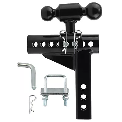 2  Receiver 6  Drop / Rise Drop Adjustable Towing Trailer Hitch Dual Ball Mount • $77.89