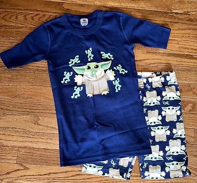 $9 • Buy Hanna Andersson Mandolorian Grogu Short Pajamas Youth Size 12