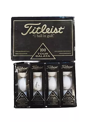 Vintage RARE Box Of 12 Titleist Tour Balata 100 And  90 - Golf Balls 1 Dozen • $102.79