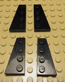 $1.09 • Buy 41769 / 41770 LEGO Parts~ Wedge, Plate 4 X 2 (2) Right & (2) Left Black