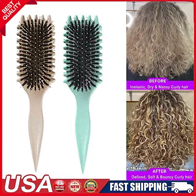 Curl Defining Brush Men/Women Shape Detangling Defining Curls Bounce Hair Brush • $5.99