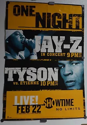 £224.90 • Buy Jay-Z - Live In Concert (Mike Tyson Fight) – 27x39 Original  Promotional Poster