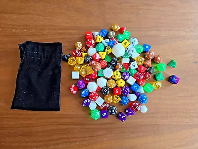 100+ D&D Dice LOT Tabletop Gaming Random Assorted Dungeons & Dragons 5e RPG DND • $29.99