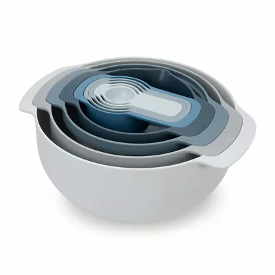 9pc Joseph Joseph Nest 9 Plus Food Prep Compact Mixing Bowl/Measuring Cup Sky • $95.05