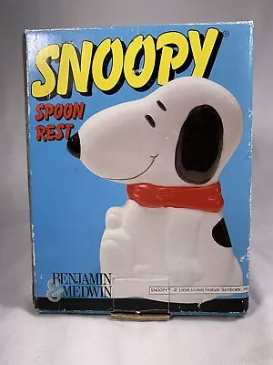 Vintage Benjamin & Medwin Snoopy Spoon Rest In Original Box • $14.99
